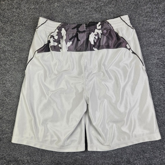 Champs Sports Dazzle Basketball Shorts Men XL White Camo Textured Vintage Shiny - Picture 7 of 9